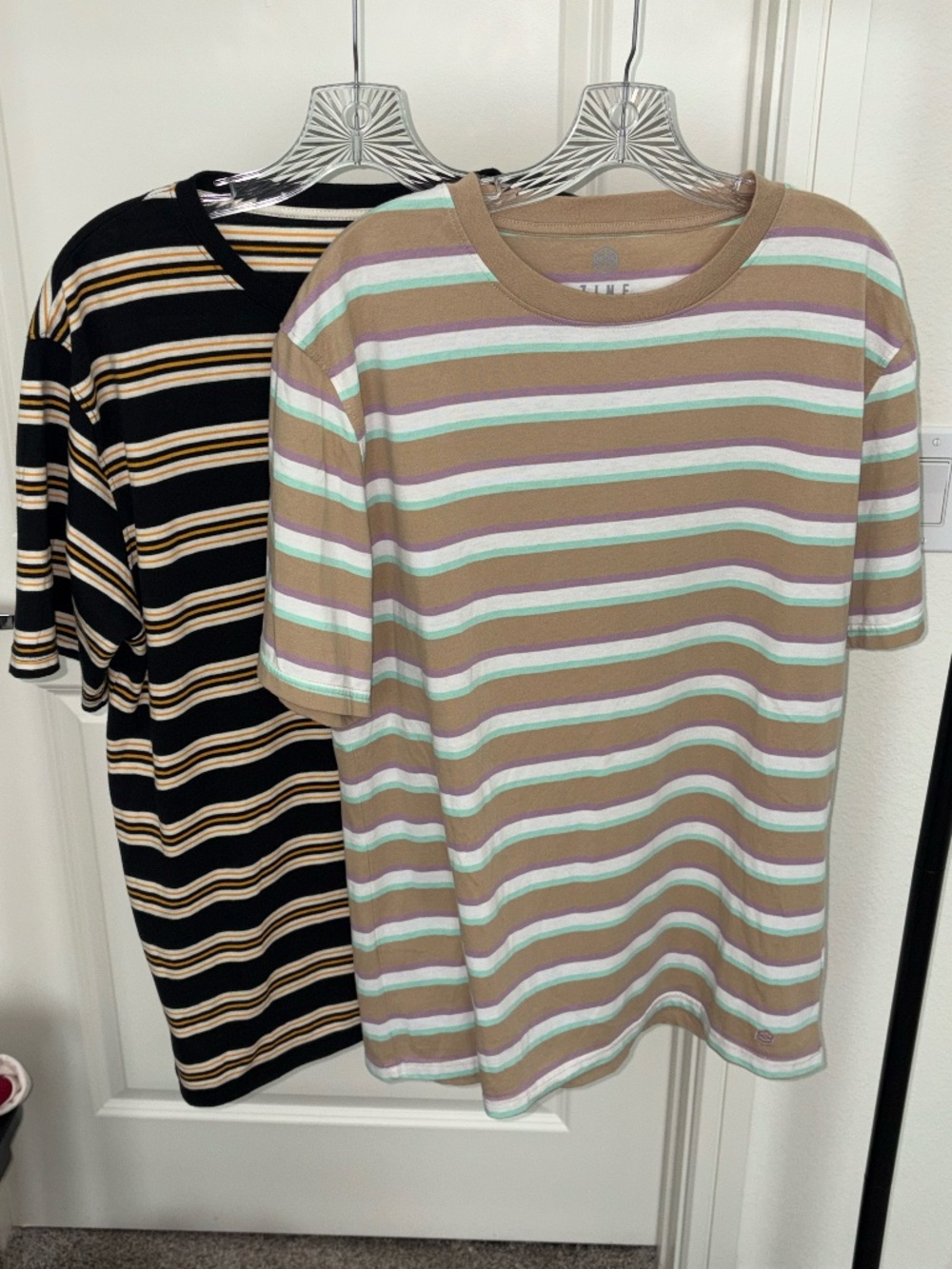 Zine Stripped Shirts Set of 2 Short Sleeve Large Mens